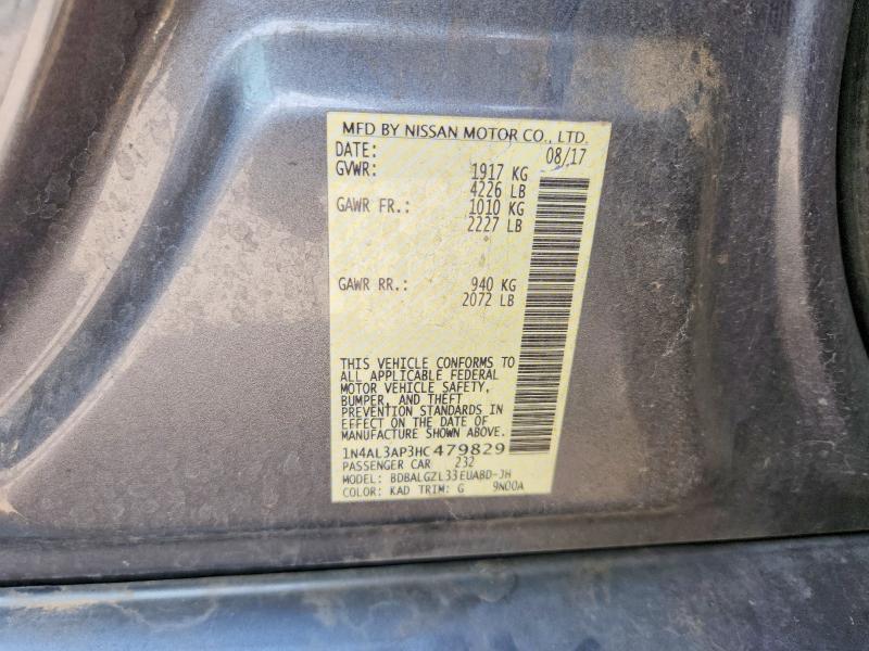 Продаж на аукціоні авто 2017 Nissan Altima, vin: 1N4AL3AP3HC479829, номер лоту: 68072636
