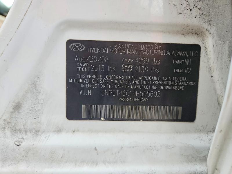 Продаж на аукціоні авто 2009 Hyundai Sonata, vin: 5NPET46C19H505602, номер лоту: 67670966