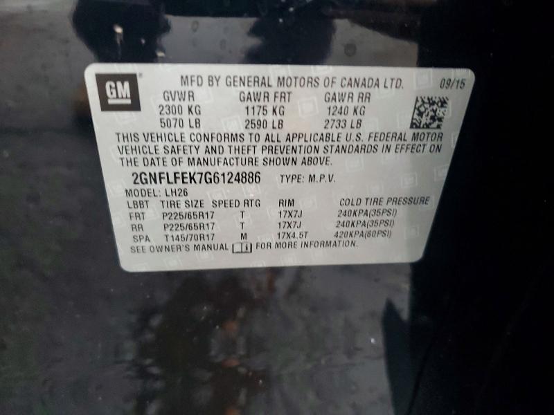 2016 Chevrolet Equinox მანქანა იყიდება აუქციონზე, vin: 2GNFLFEK7G6124886, აუქციონის ნომერი: 70138586