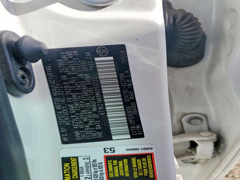 67679726 :رقم المزاد ، 4T1KZ1AK8MU053222 vin ، 2021 Toyota Camry مزاد بيع