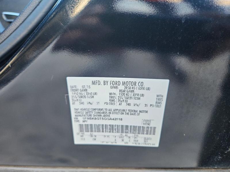 Продаж на аукціоні авто 2016 Ford Explorer, vin: 1FM5K8GT5GGA42918, номер лоту: 71082316