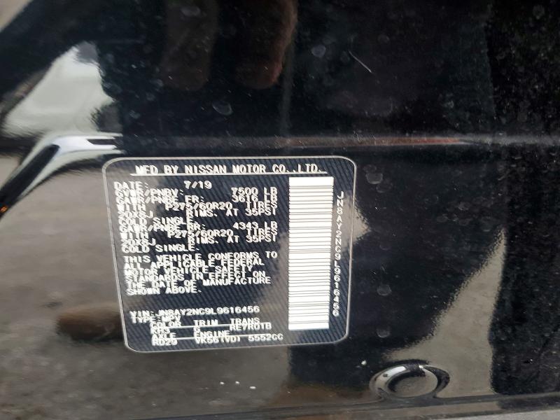 68935846 :رقم المزاد ، JN8AY2NC9L9616456 vin ، 2020 Nissan Armada مزاد بيع