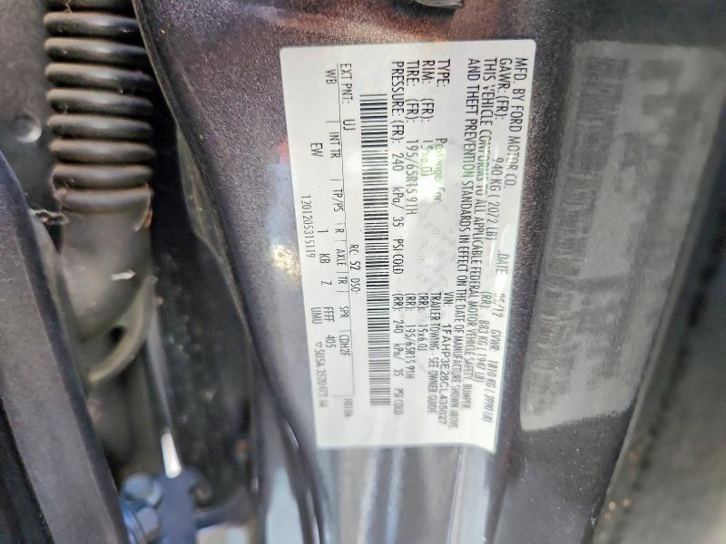 Продажа на аукционе авто 2012 Ford Focus, vin: 1FAHP3E28CL435027, номер лота: 68447066
