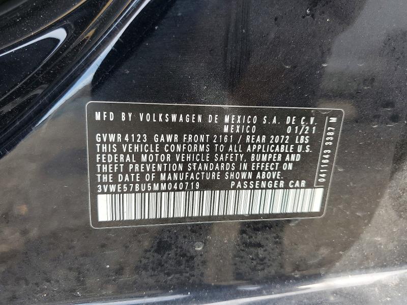 67043216 :رقم المزاد ، 3VWE57BU5MM040719 vin ، 2021 Volkswagen Jetta مزاد بيع