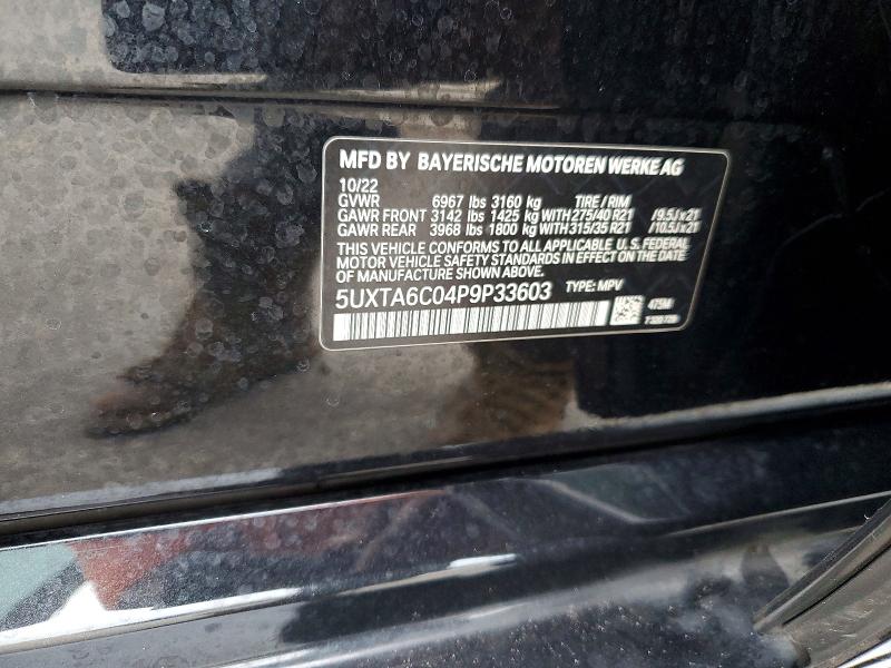 69291176 :رقم المزاد ، 5UXTA6C04P9P33603 vin ، 2023 Bmw X5 مزاد بيع