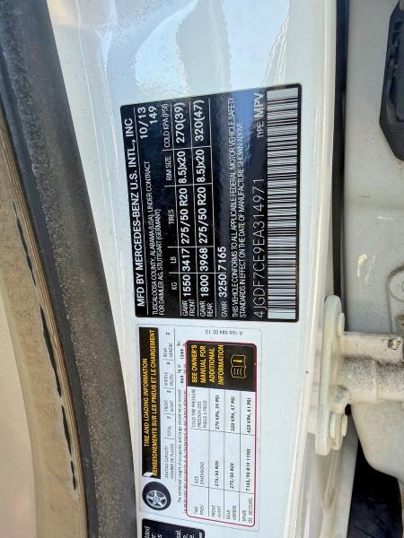 Продажа на аукционе авто 2014 Mercedes-benz Gl, vin: 4JGDF7CE9EA314971        , номер лота: 69096286