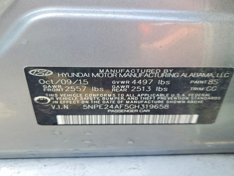 Продаж на аукціоні авто 2016 Hyundai Sonata, vin: 5NPE24AF5GH319658, номер лоту: 70822396