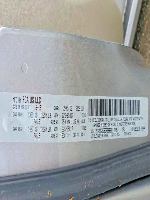 Aukcja sprzedaży 2016 Dodge Grand Caravan, vin: 2C4RDGBG5GR396831, numer aukcji: 68740766