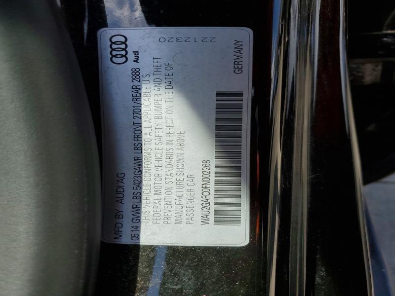 Продаж на аукціоні авто 2015 Audi A7, vin: WAU2GAFC0FN002268, номер лоту: 67412856