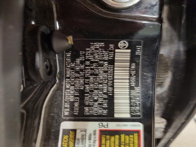 69642436 :رقم المزاد ، 4T4BF1FK1CR225032 vin ، 2012 Toyota Camry مزاد بيع