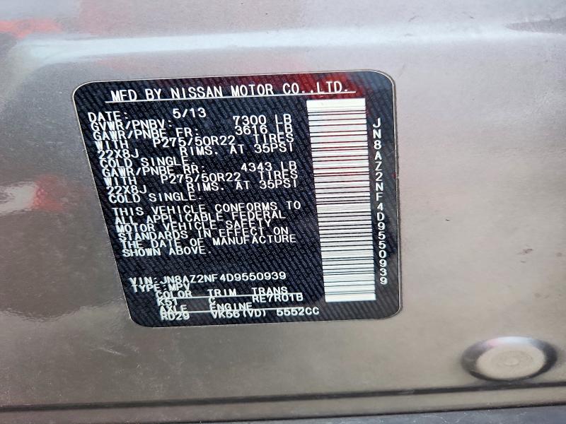 Продаж на аукціоні авто 2013 Infiniti Qx56, vin: JN8AZ2NF4D9550939, номер лоту: 68329526