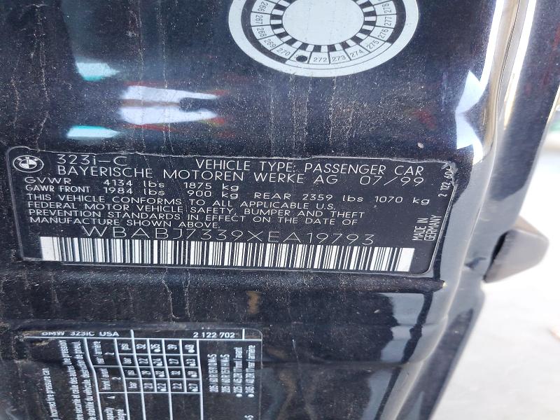 68062946 :رقم المزاد ، WBABJ7339XEA19793 vin ، 1999 Bmw 323 مزاد بيع