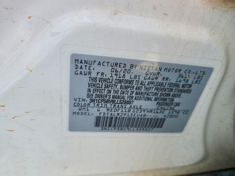Aukcja sprzedaży 2020 Nissan Kicks, vin: 3N1CP5BV9LL528807, numer aukcji: 66599826