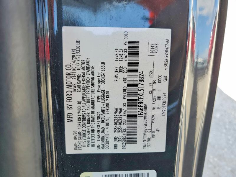 Продаж на аукціоні авто 2020 Ford Mustang, vin: 1FA6P8CFXL5178824, номер лоту: 67446376