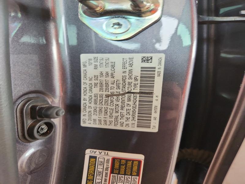 69183816 :رقم المزاد ، 2HKRW5H30JH424087 vin ، 2018 Honda Cr-v مزاد بيع