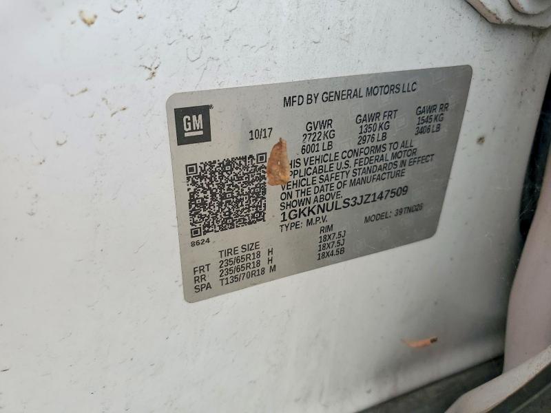 2018 Gmc Acadia მანქანა იყიდება აუქციონზე, vin: 1GKKNULS3JZ147509, აუქციონის ნომერი: 67716096