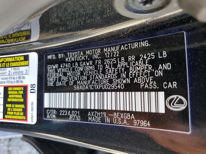 Aukcja sprzedaży 2023 Lexus Es 300h, vin: 58ADA1C1XPU029540, numer aukcji: 70667076