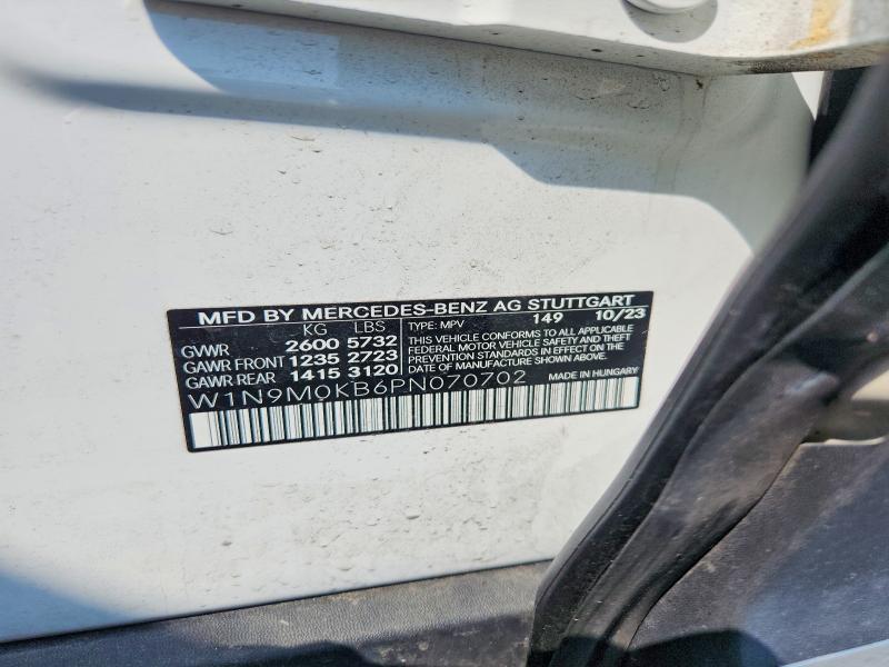 67526306 :رقم المزاد ، W1N9M0KB6PN070702 vin ، 2023 Mercedes-benz Eqb مزاد بيع