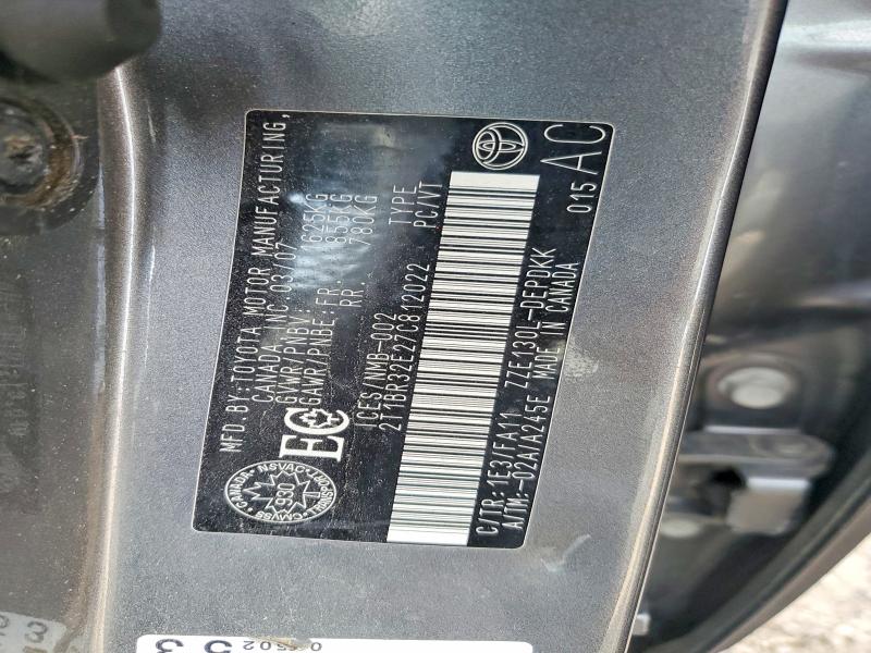 Продаж на аукціоні авто 2007 Toyota Corolla, vin: 2T1BR32E27C812022, номер лоту: 68161586