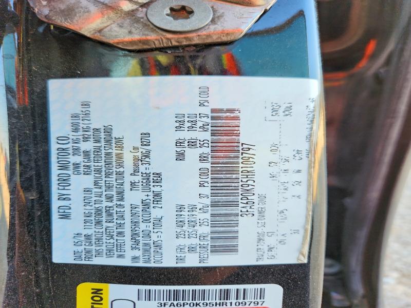 Продаж на аукціоні авто 2017 Ford Fusion, vin: 3FA6P0K95HR109797, номер лоту: 67530636