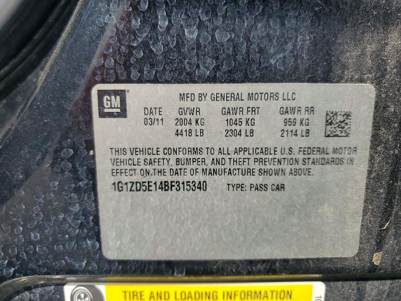 Aukcja sprzedaży 2011 Chevrolet Malibu, vin: 1G1ZD5E14BF315340, numer aukcji: 68062326