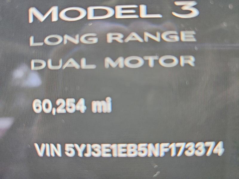 Продаж на аукціоні авто 2022 Tesla Model 3, vin: 5YJ3E1EB5NF173374, номер лоту: 65908006