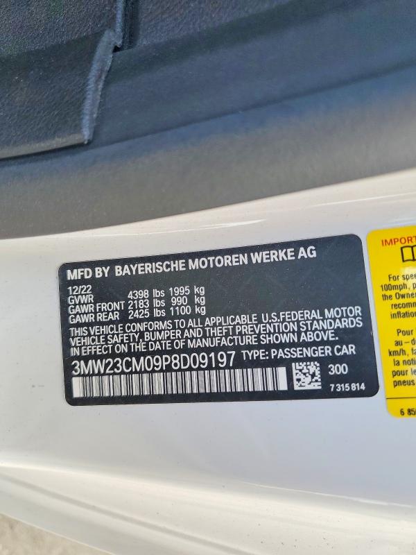 Продаж на аукціоні авто 2023 Bmw 230i, vin: 3MW23CM09P8D09197        , номер лоту: 69008626