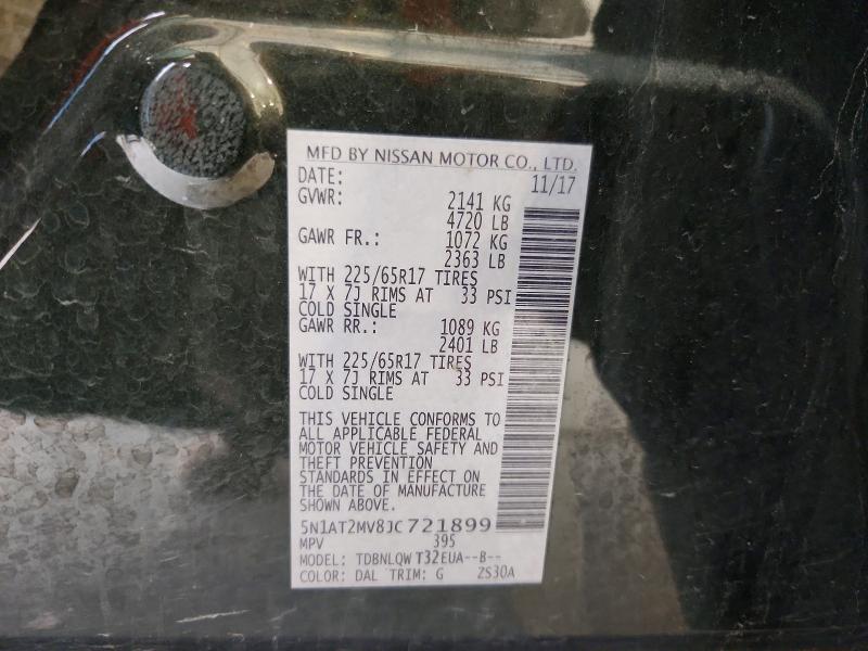 Продаж на аукціоні авто 2018 Nissan Rogue, vin: 5N1AT2MV8JC721899, номер лоту: 69865326