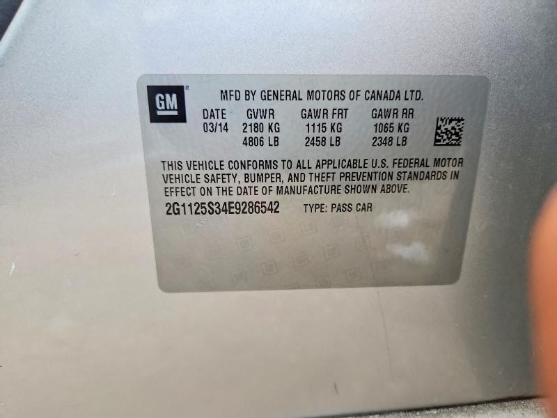 Продаж на аукціоні авто 2014 Chevrolet Impala, vin: 2G1125S34E9286542, номер лоту: 68857856
