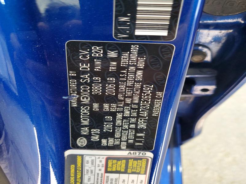 Продаж на аукціоні авто 2018 Kia Forte, vin: 3KPFL4A73JE265492, номер лоту: 67355676