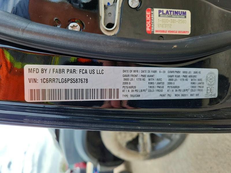 Продажа на аукционе авто 2023 Ram 1500 Classic, vin: 1C6RR7LG6PS587678, номер лота: 67718406