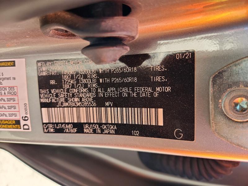 Продаж на аукціоні авто 2021 Lexus Gx, vin: JTJAM7BX3M5285536, номер лоту: 69337646