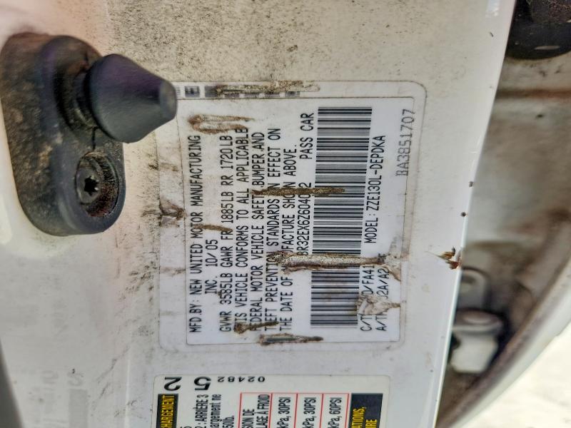 69708676 :رقم المزاد ، 1NXBR32EX6Z604032 vin ، 2006 Toyota Corolla مزاد بيع