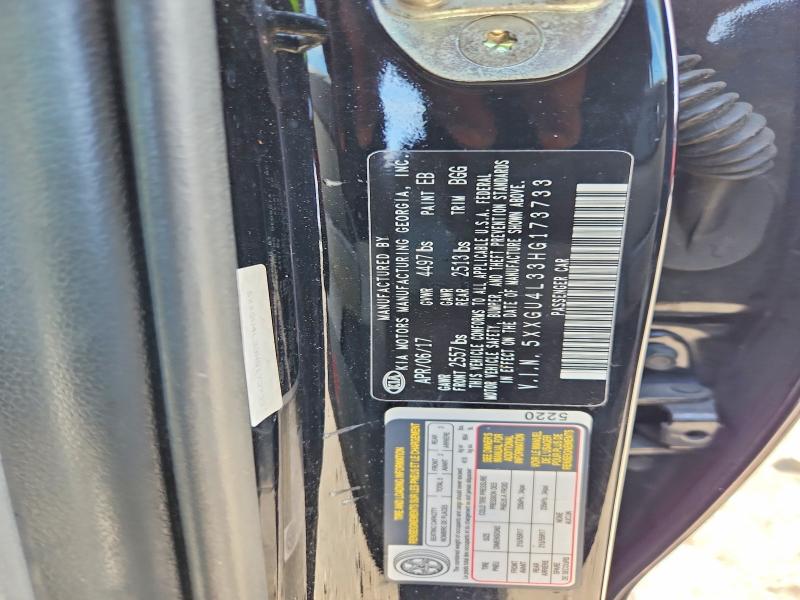 70704856 :رقم المزاد ، 5XXGU4L33HG173733 vin ، 2017 Kia Optima مزاد بيع