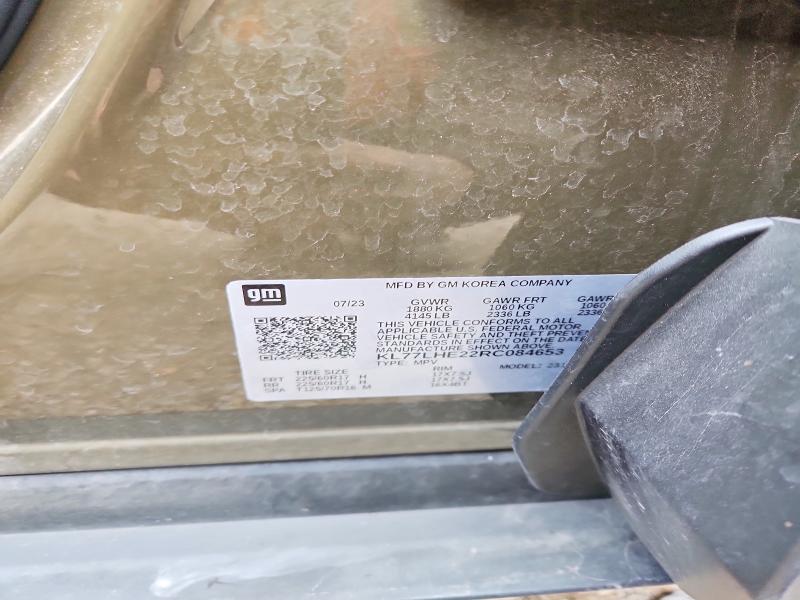 2024 Chevrolet Trax მანქანა იყიდება აუქციონზე, vin: KL77LHE22RC084653, აუქციონის ნომერი: 69861856