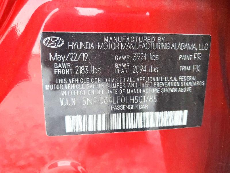 Продаж на аукціоні авто 2020 Hyundai Elantra, vin: 5NPD84LF0LH501785, номер лоту: 69309886