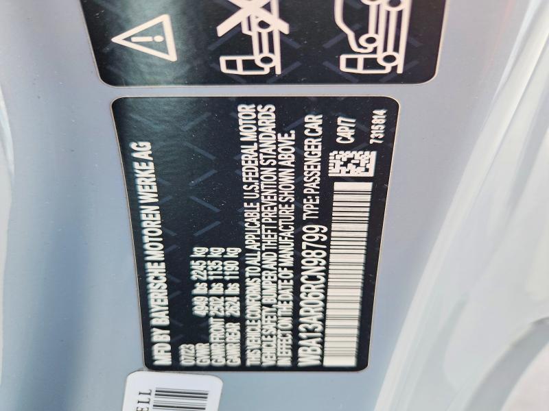 2024 Bmw M440xi მანქანა იყიდება აუქციონზე, vin: WBA13AR06RCN98799, აუქციონის ნომერი: 71168986