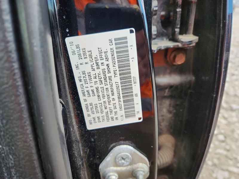 Продажа на аукционе авто 2010 Honda Accord, vin: 1HGCP3F88AA029217, номер лота: 68434936