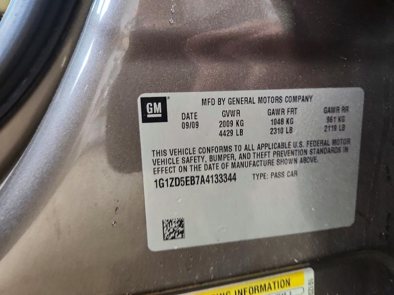 Продажа на аукционе авто 2010 Chevrolet Malibu, vin: 1G1ZD5EB7A4133344, номер лота: 69045066