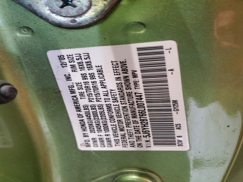 70783136 :رقم المزاد ، 5J6YH28766L007447 vin ، 2006 Honda Element مزاد بيع
