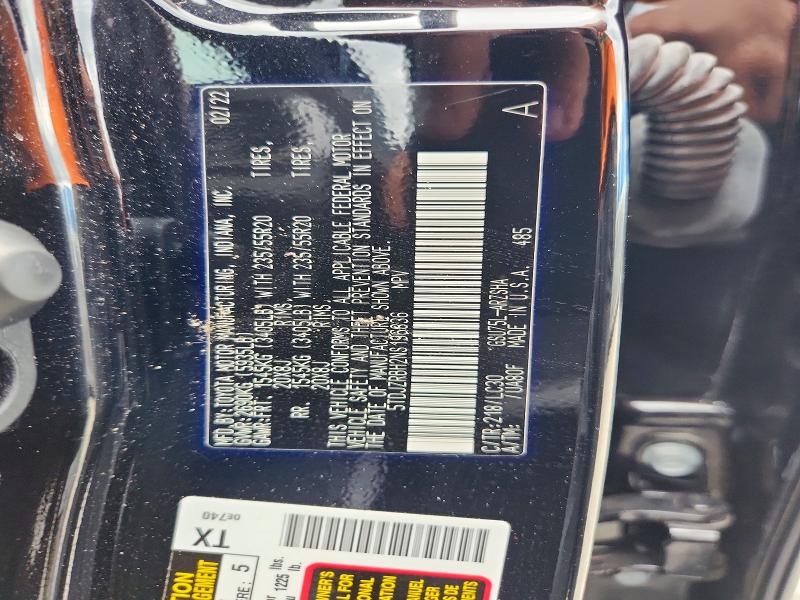 2022 Toyota Highlander მანქანა იყიდება აუქციონზე, vin: 5TDJZRBH2NS196836, აუქციონის ნომერი: 67805456