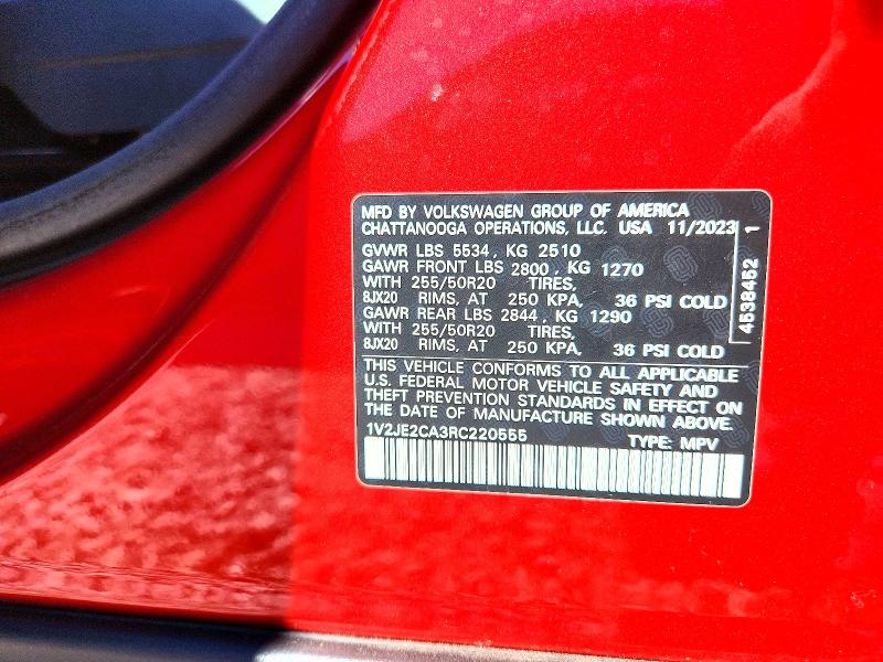 Продаж на аукціоні авто 2024 Volkswagen Atlas Cross Sport, vin: 1V2JE2CA3RC220555, номер лоту: 70660576
