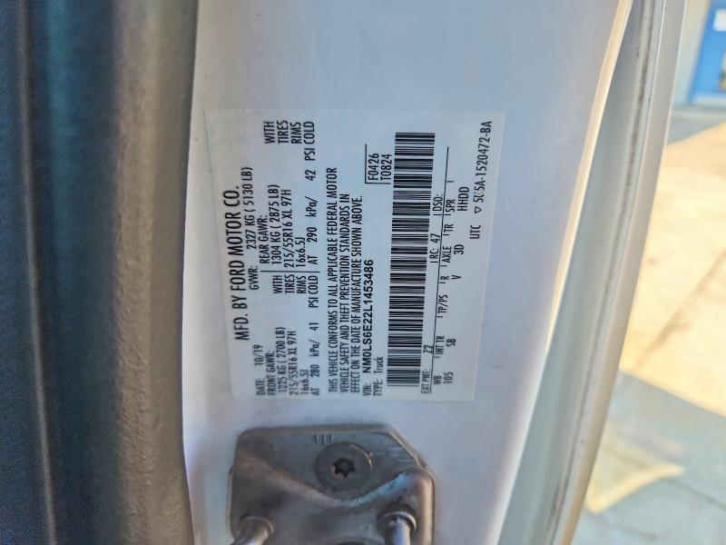 Продаж на аукціоні авто 2020 Ford Transit Connect, vin: NM0LS6E22L1453486, номер лоту: 67542796