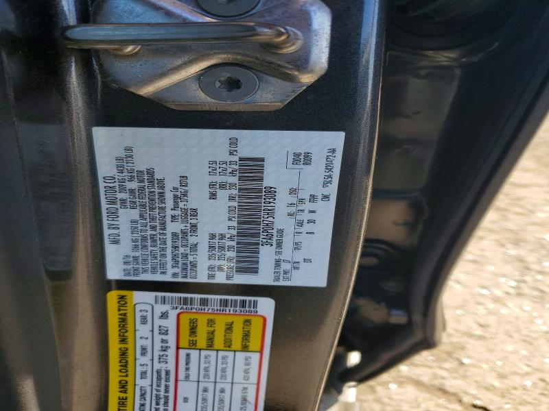 Продаж на аукціоні авто 2017 Ford Fusion, vin: 3FA6P0H75HR193089, номер лоту: 68553236