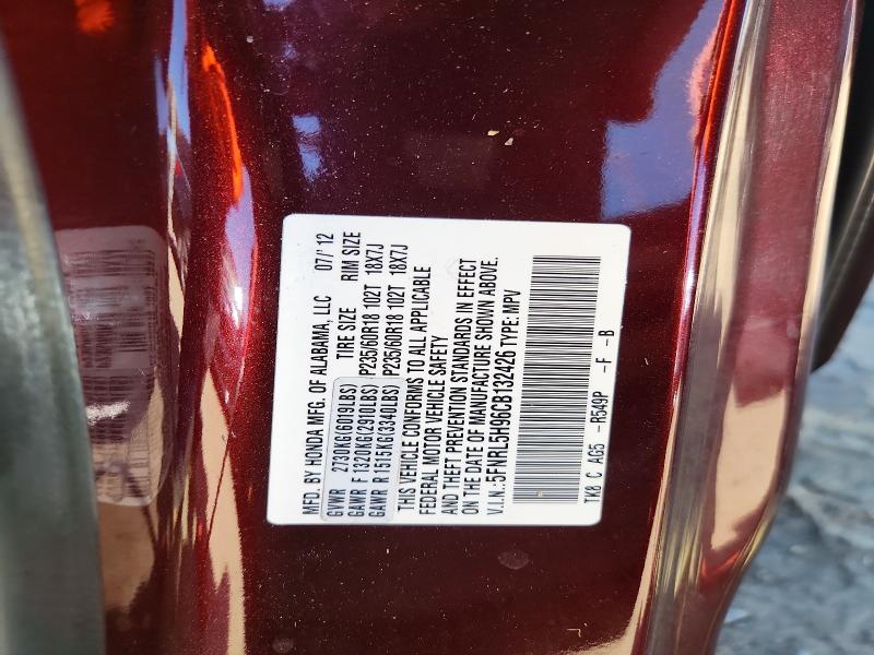 Aukcja sprzedaży 2012 Honda Odyssey, vin: 5FNRL5H96CB132426, numer aukcji: 68019376
