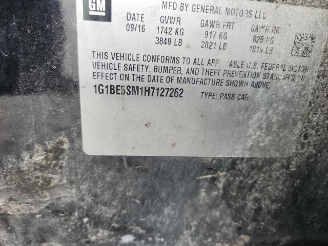 70135346 :رقم المزاد ، 1G1BE5SM1H7127262 vin ، 2017 Chevrolet Cruze مزاد بيع