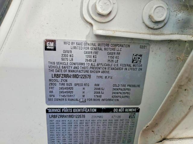 2021 Buick Envision მანქანა იყიდება აუქციონზე, vin: LRBFZRR41MD122678, აუქციონის ნომერი: 71113106