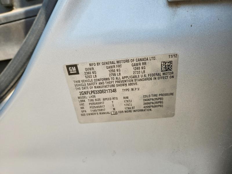 Продаж на аукціоні авто 2013 Chevrolet Equinox, vin: 2GNFLPE33D6217348, номер лоту: 67518176
