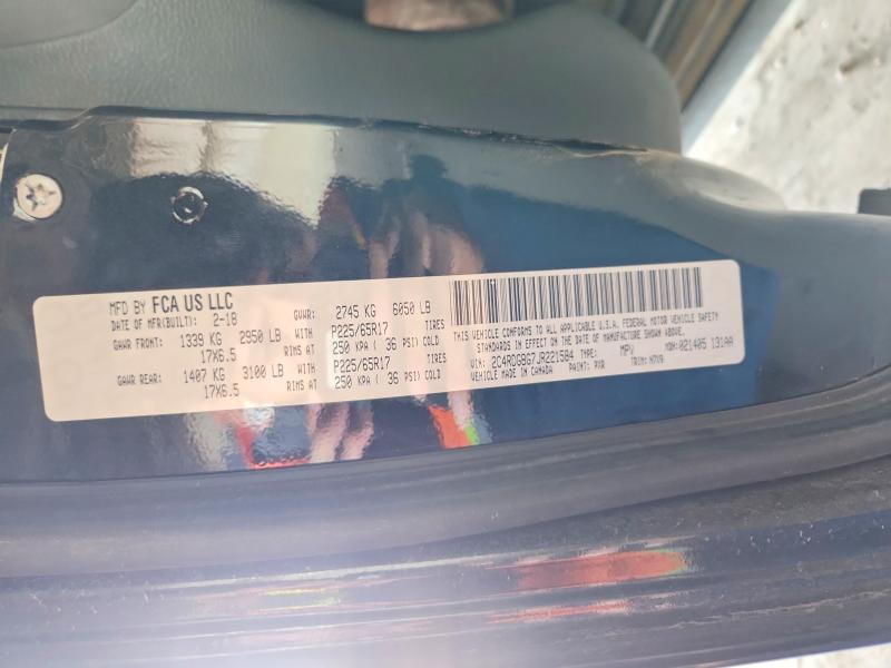 Aukcja sprzedaży 2018 Dodge Grand Caravan, vin: 2C4RDGBG7JR221584, numer aukcji: 67388806