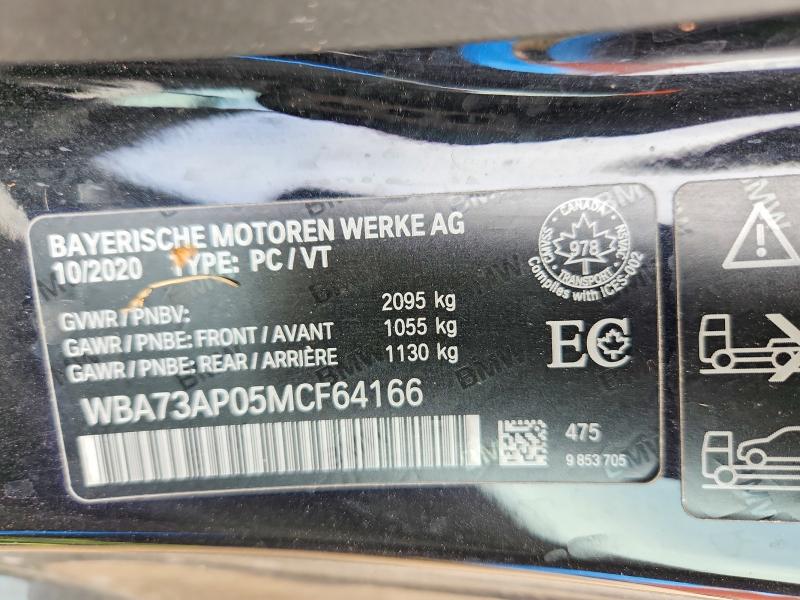 Продажа на аукционе авто 2021 Bmw 430xi, vin: WBA73AP05MCF64166, номер лота: 69373446